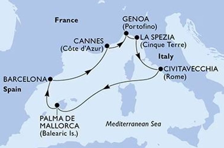 Impressionn zu Sommer 2025 - MSC Seaview - Mediterrane Traumreise mit Barcelona