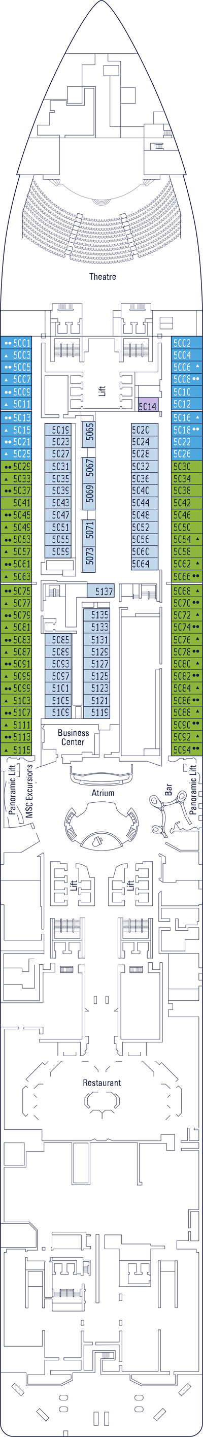 MSC Bellissima - MSC Cruises - Deck 5 (Sinfonia)