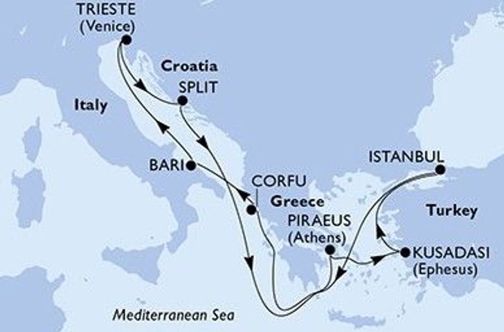 Impression zu MSC Yacht Club Sommer 2027 - MSC Splendida - Ost-Adria Entdeckungsreise