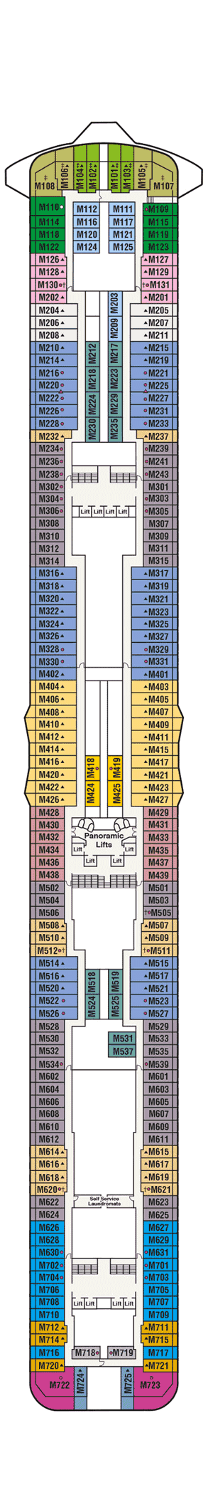 Enchanted Princess - Princess Cruises - Deck 15 (Marina)