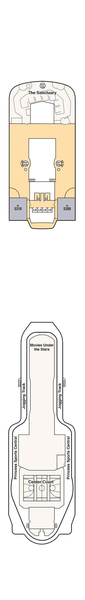 Enchanted Princess - Princess Cruises - Deck 18 (Sky)