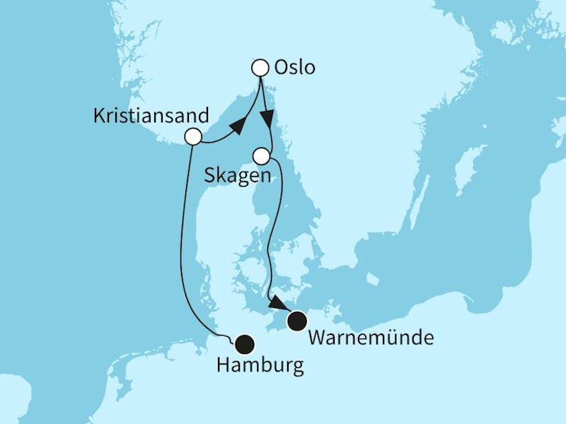  Sommer 2026 - Mein Schiff 7 - Norwegens Städte 