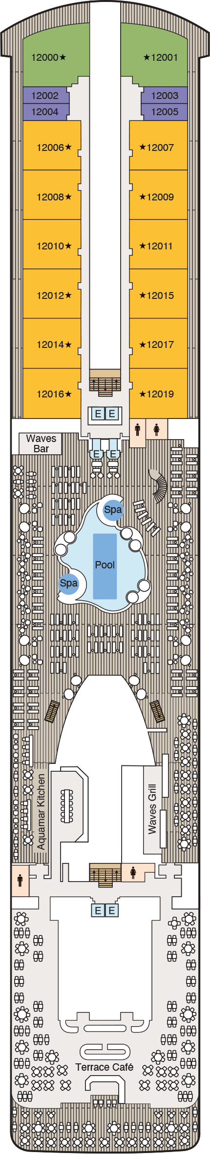 MS Vista - Oceania Cruises - Deck 12 (Deck 12)