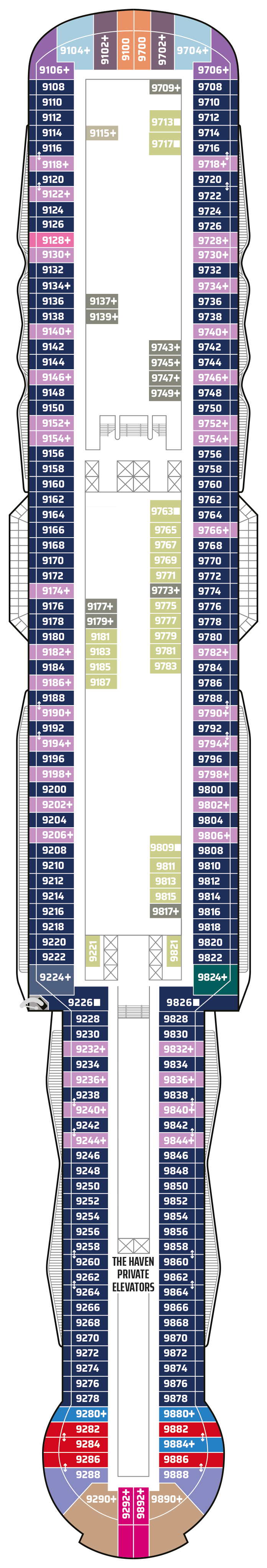 Norwegian Aqua - Norwegian Cruise Line - Deck 9 (Deck 9)