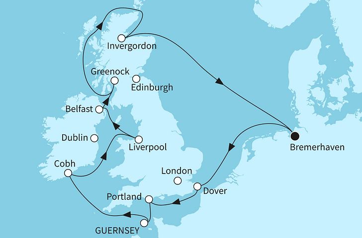 Impression zu Sommer 2026 - Mein Schiff 3 - Rund um die Grüne Insel