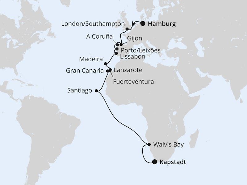 Von Hamburg über die Kanaren nach Kapstadt 2