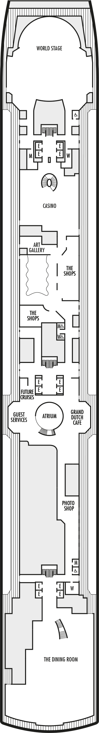 MS Rotterdam - Holland America Line - Deck 3 (PROMENADE DECK)