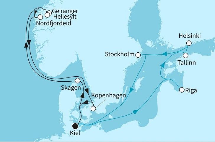 Impression zu Sommer 2027 - Mein Schiff 1 - Fjordwelten & Ostseeperlen