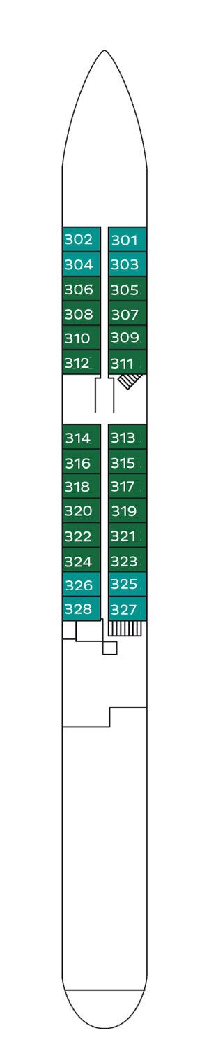 MS VIKTORIA - Nicko Cruises - Deck 3 (Hauptdeck)