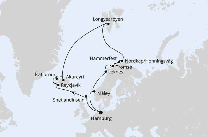Impression zu Sommerferien 2026 - AIDAluna - Highlights am Polarkreis