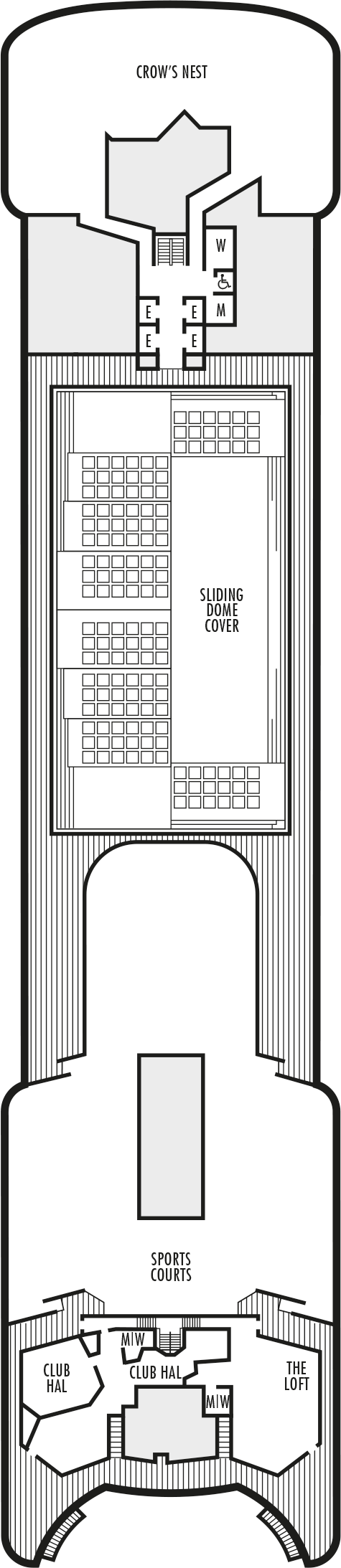 MS Zaandam - Holland America Line - Deck 9 (Sports Deck)