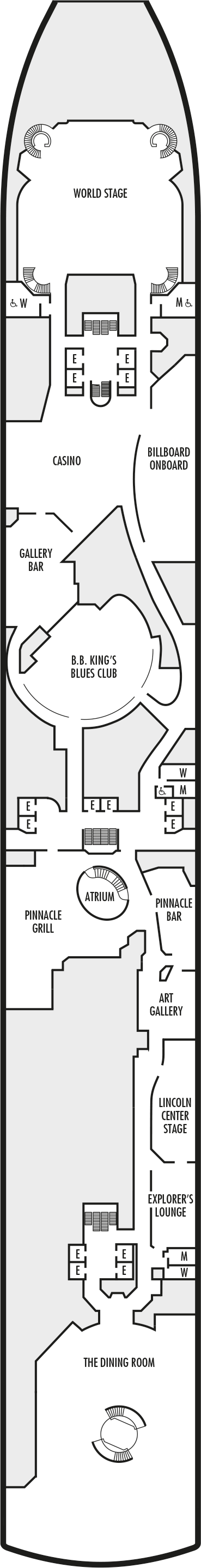MS Zuiderdam - Holland America Line - Deck 2 (Lower Promenade Deck)