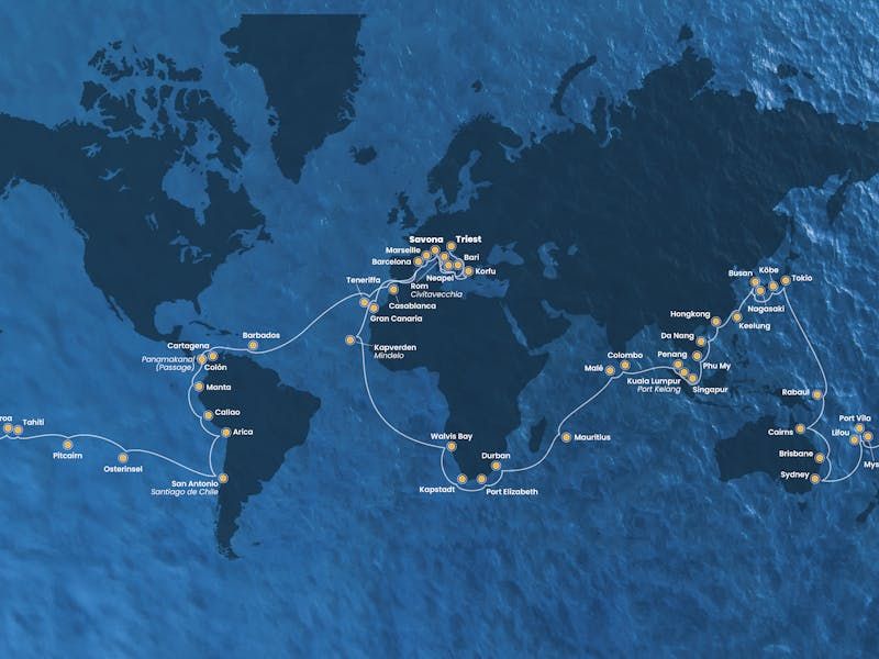 Weltentdecker-kreuzfahrt: von Europa Zu Fernen Inselträumen