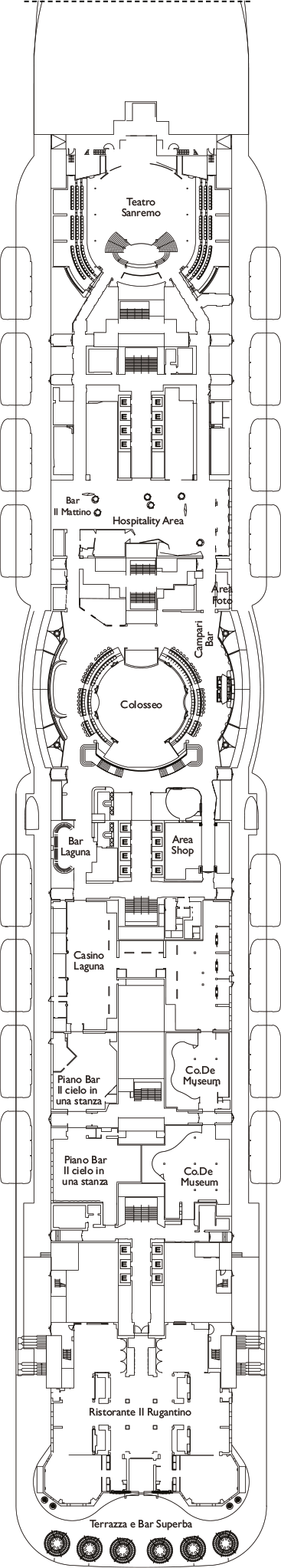 Costa Smeralda - Costa Kreuzfahrten - Deck 7 (Positano)