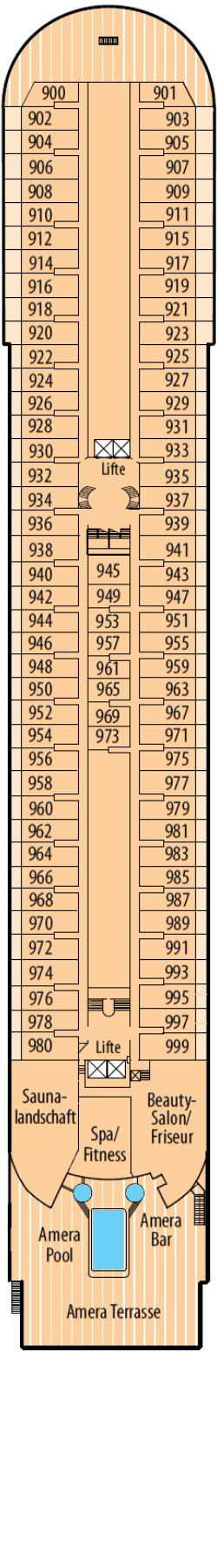 MS Amera - Phoenix Seereisen - Deck 5 (Apollo-Deck)