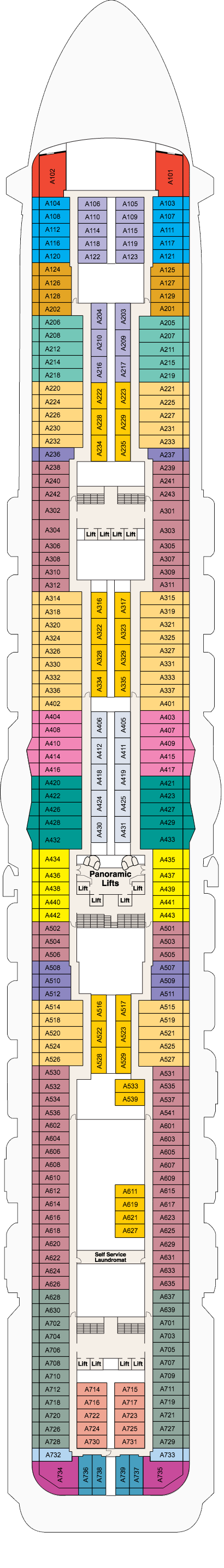 Majestic Princess - Princess Cruises - Deck 12 (Aloha)