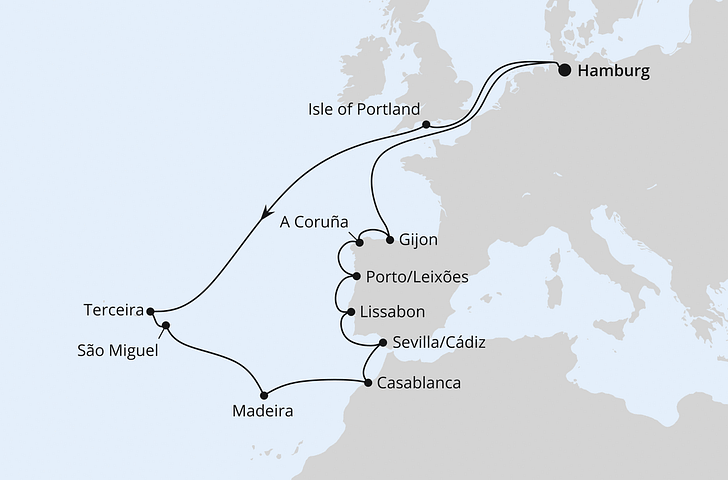 Impression zu AIDA Winter 2027/2028 - AIDAmar - Große Winterpause Azoren & Marokko