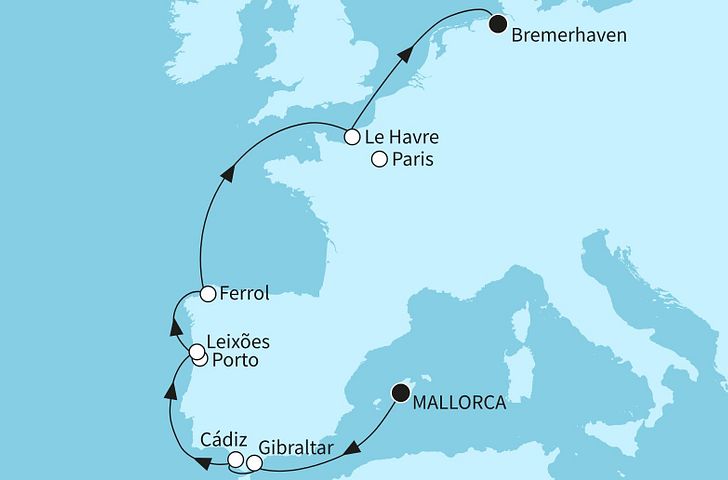 Impression zu Sommer 2026 - Mein Schiff 1 - Westeuropas Sonnenseiten