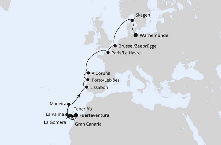 Impression zu AIDA Sommer 2027 - AIDAmar - Von den Kanaren nach Warnemünde