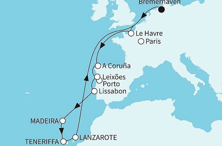 Impression zu Winter 2027/28 - Mein Schiff 2 - Westküste Europas und Kanaren