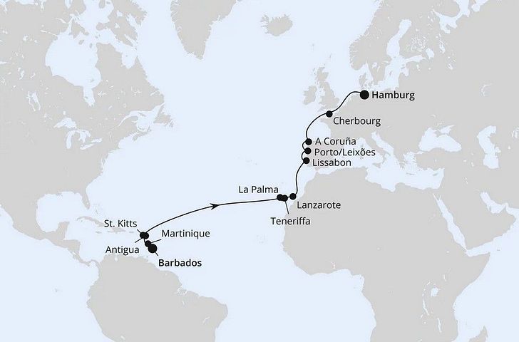 Impression zu AIDA Pink Valentine - AIDAperla - Von der Karibik nach Hamburg