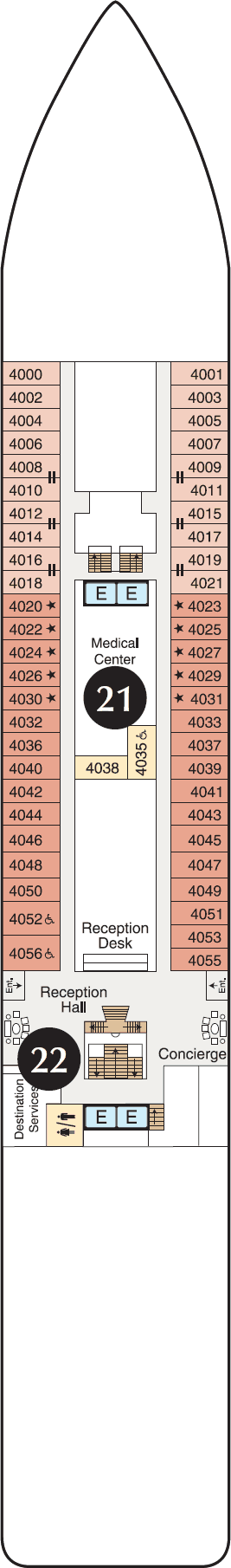 MS Sirena - Oceania Cruises - Deck 4 (Deck 4)
