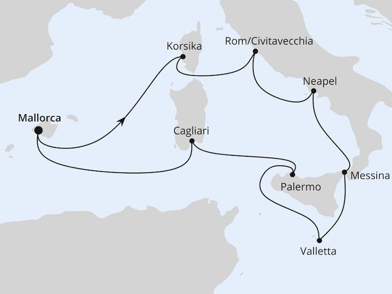 Italien & Mittelmeerinseln ab Mallorca