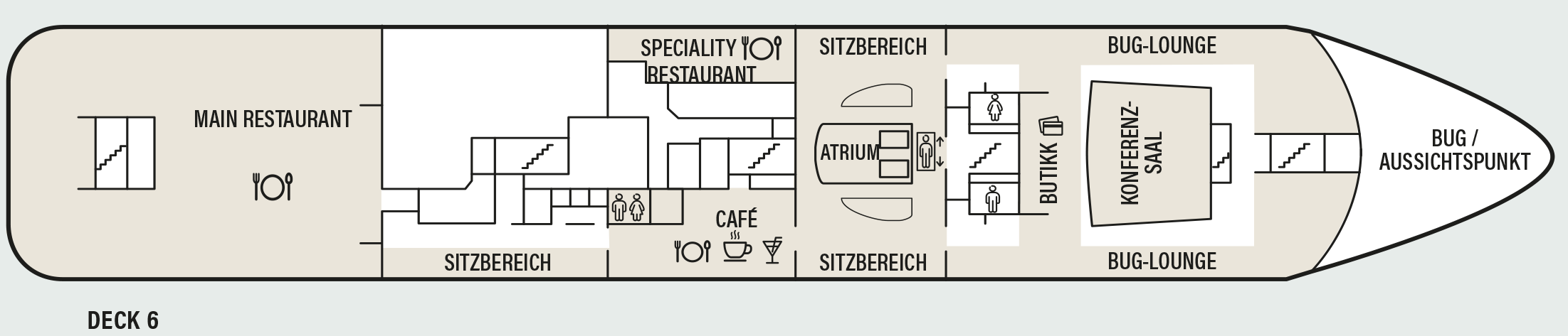 HAVILA CASTOR - Ohne Reederei - DECK 6