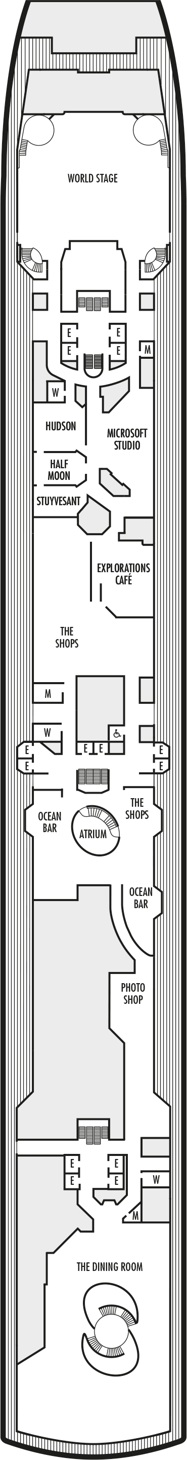 MS Noordam - Holland America Line - Deck 3 (Promenade Deck)