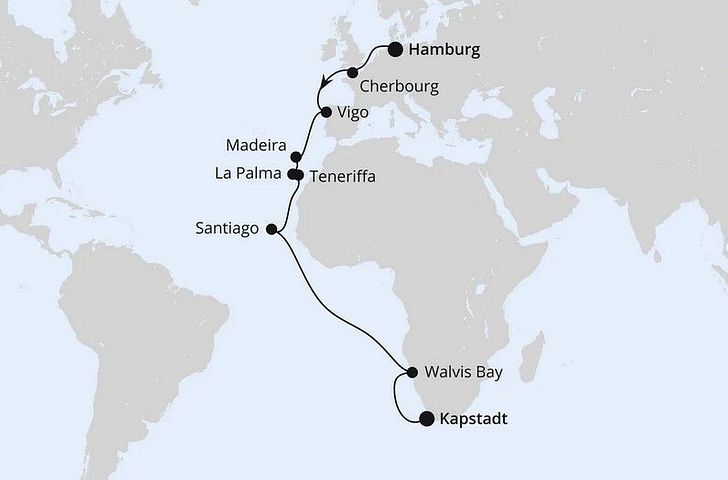Impression zu AIDA Winter 2027/2028 - AIDAperla - Von Hamburg nach Kapstadt