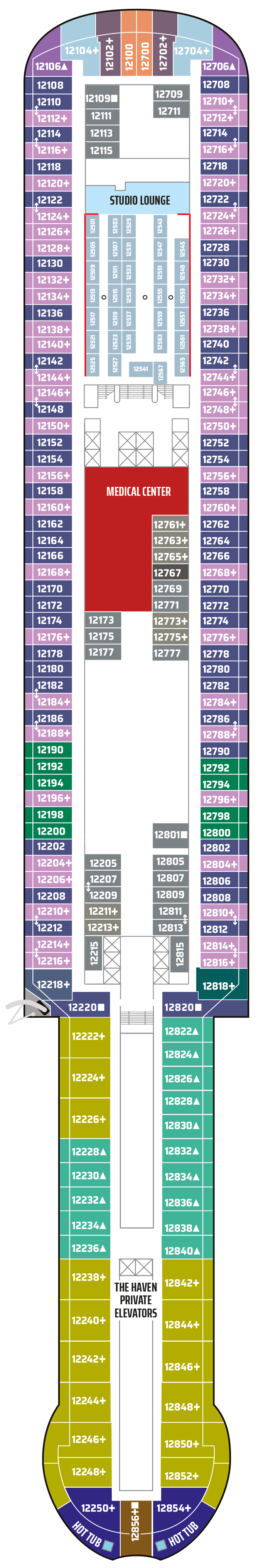 Norwegian Aqua - Norwegian Cruise Line - Deck 12 (Deck 12)