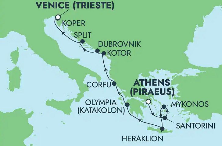 Impressionn zu Norwegian Cruise Line - Norwegian Pearl - Griechische Inseln und Adria