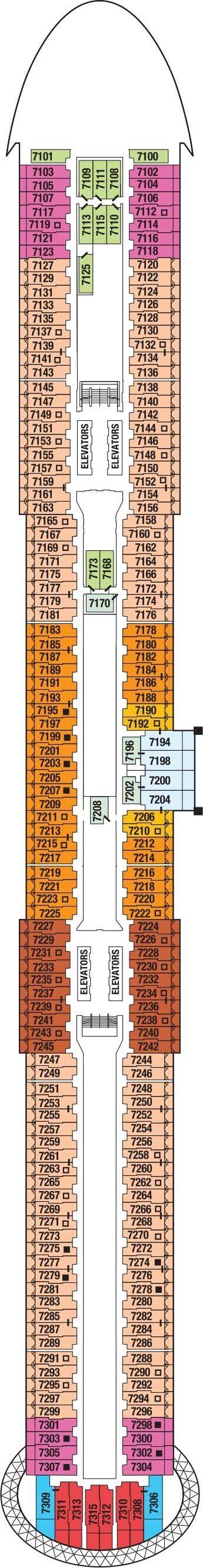 Celebrity Edge - Celebrity Cruises - Deck 7 (Deck 7)