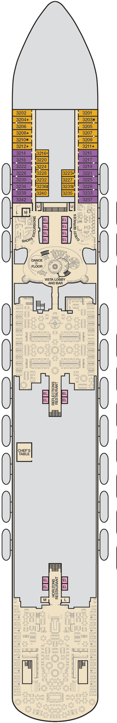 Carnival Vista - Carnival Cruise Line - Deck 3 (Lobby)