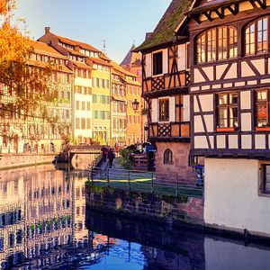 Straßburg Fachwerk Herbst