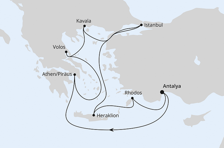 Impressionn zu Winter 2025/26 - AIDAstella - Östliches Mittelmeer mit Istanbul
