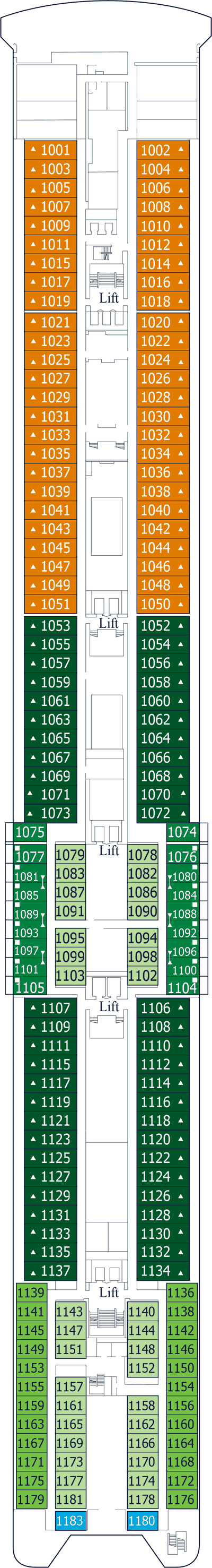 MSC Sinfonia - MSC Cruises - Deck 10 (Sibelius)