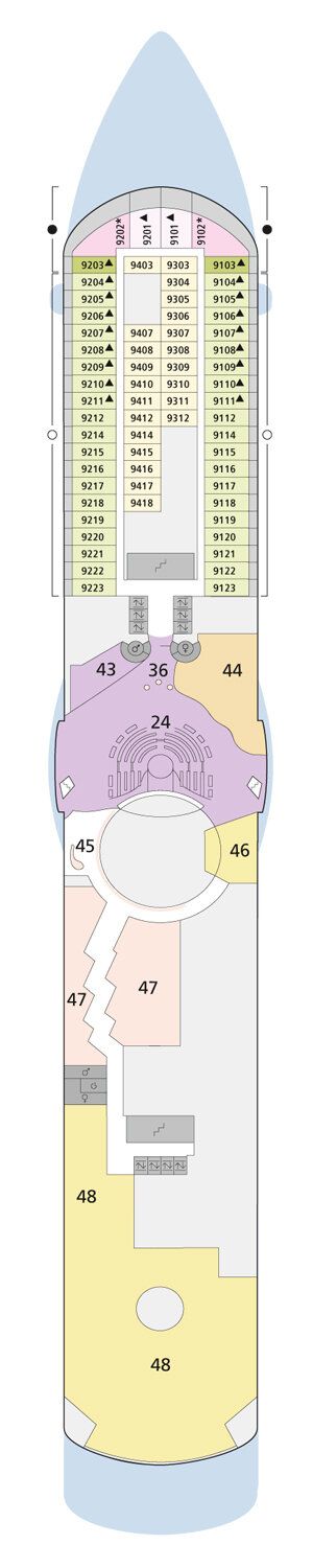AIDAluna - AIDA Cruises - Deck 9 (Deck 9)