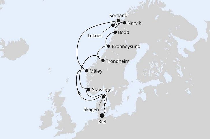 Impression zu AIDA Geburtstags-Sale - AIDAbella - Norwegen mit Lofoten & Vesterålen