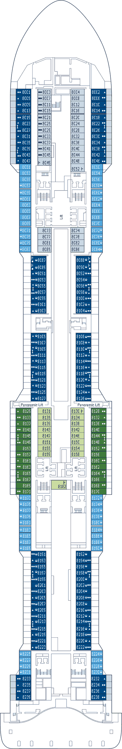 MSC Meraviglia - MSC Cruises - Deck 8 (Deck 8)