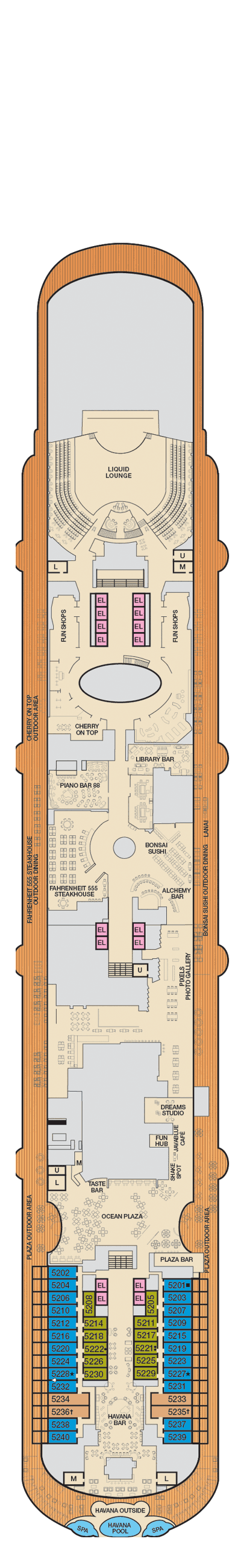 Carnival Horizon - Carnival Cruise Line - Deck 5 (Promenade)