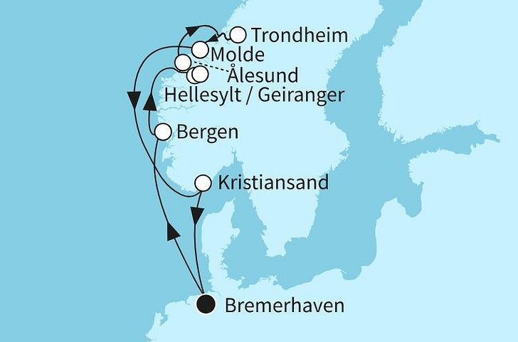 Impression zu Mein Schiff Wochenendangebot - Mein Schiff 1 - Norwegens Fjordwelten mit Trondheim