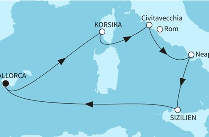 Impressionn zu Winter 2026/27 - Mein Schiff 4 - Frühlingserwachen im Mittelmeer