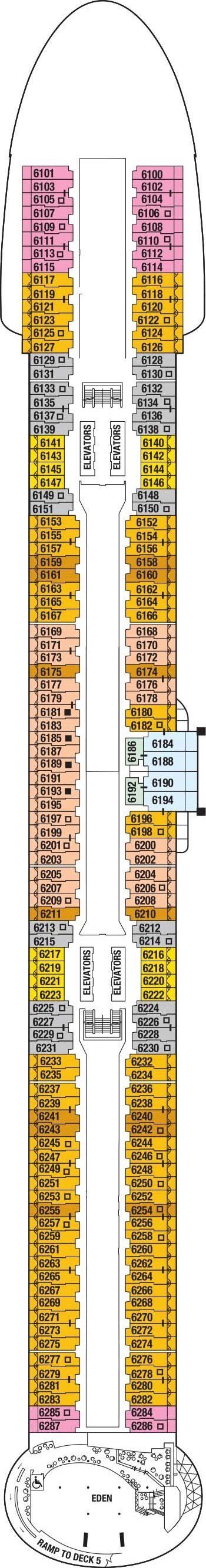 Celebrity Edge - Celebrity Cruises - Deck 6 (Deck 6)