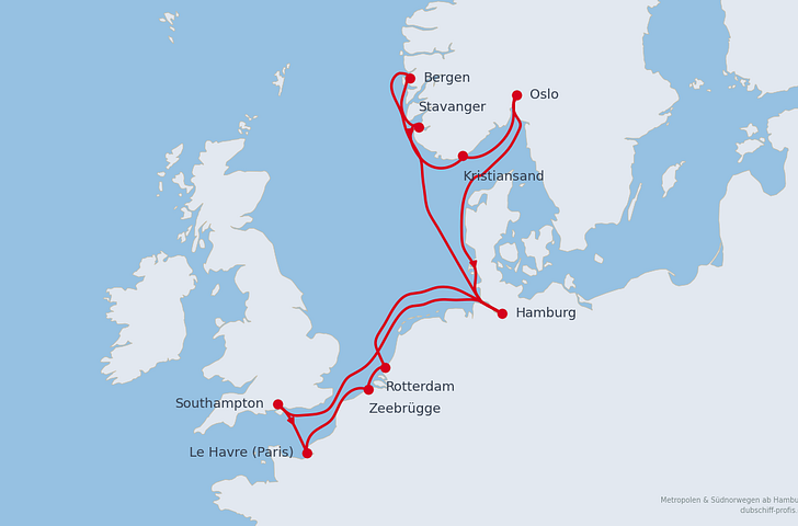 Impression zu AIDA Winter 2026/27 - AIDAnova - Metropolen & Südnorwegen ab Hamburg