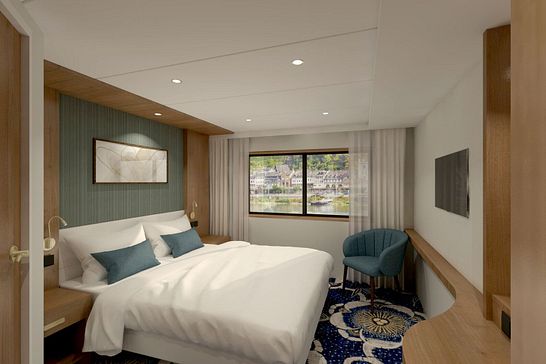 SWISS CROWN - Ohne Reederei - 2-Bett Außenkabine, Rubin-Deck