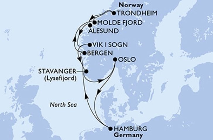 Impressionn zu Sommer 2025 - MSC Preziosa - Die Fjorde Skandinaviens