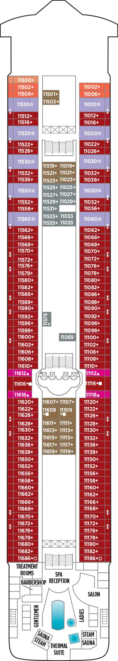 Norwegian Dawn - Norwegian Cruise Line - Deck 11 (Deck 11)
