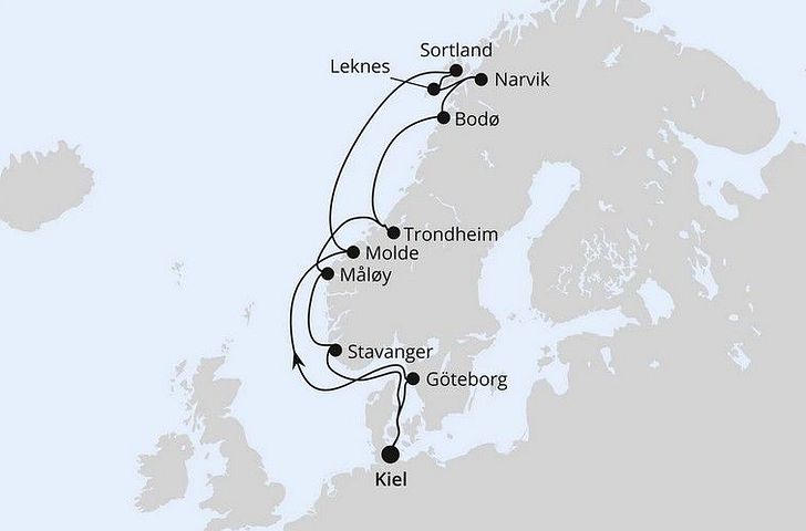 Impression zu Sommer 2027 - AIDAbella - Norwegen mit Lofoten & Vesterålen