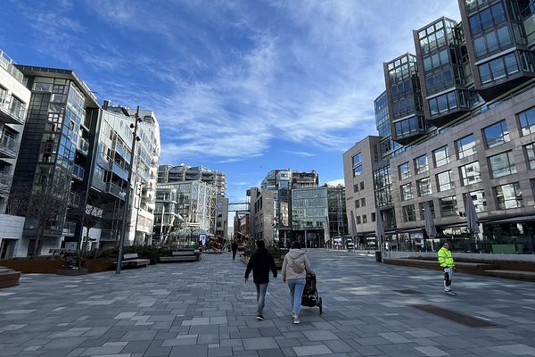 Hafenviertel Aker Brygge in Oslo
